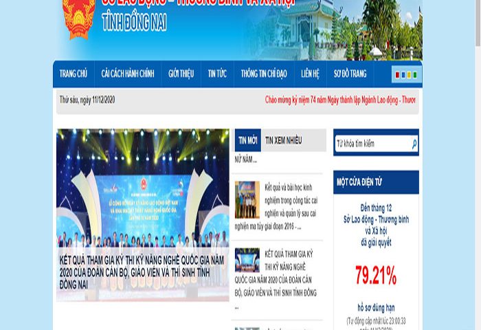 Trang tin của sở lao động thương binh và xã hội tỉnh Đồng Nai